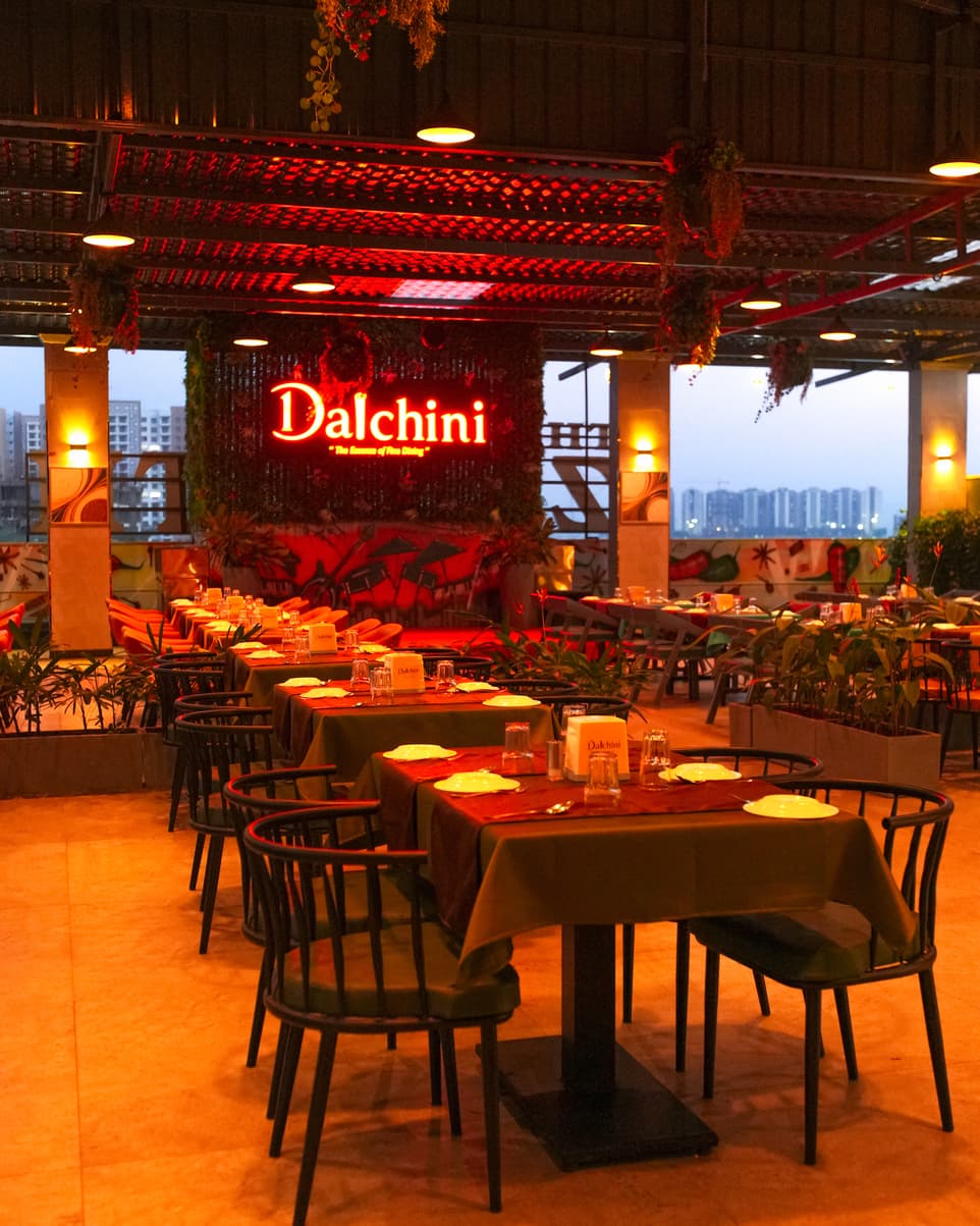 The rooftop dining room